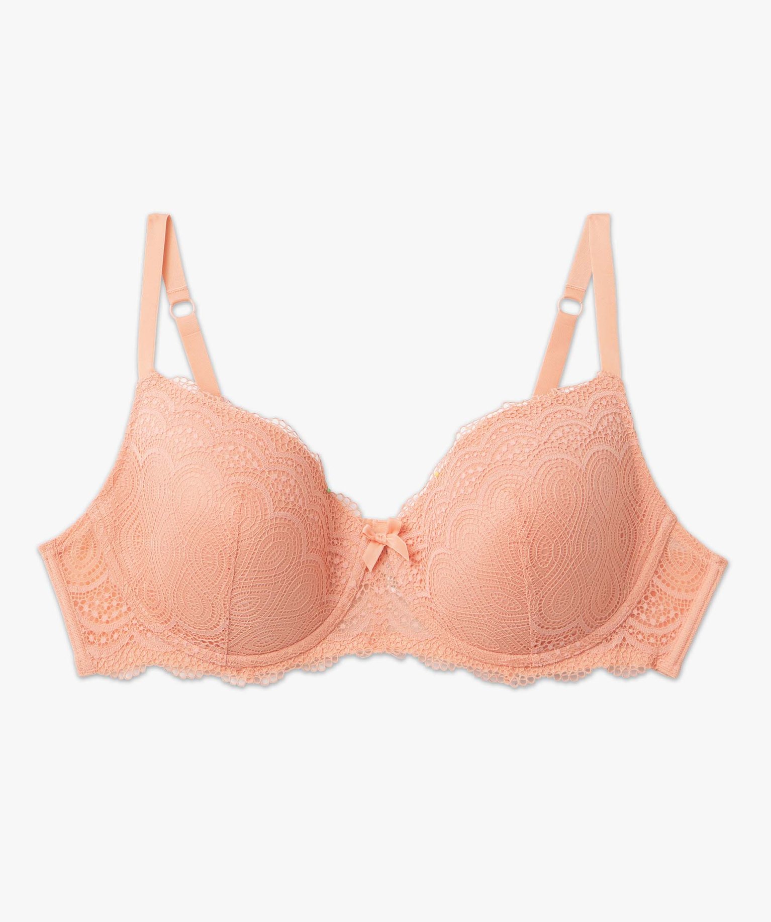 Soutien-gorge grande taille à armatures et coques fines rose | GEMO