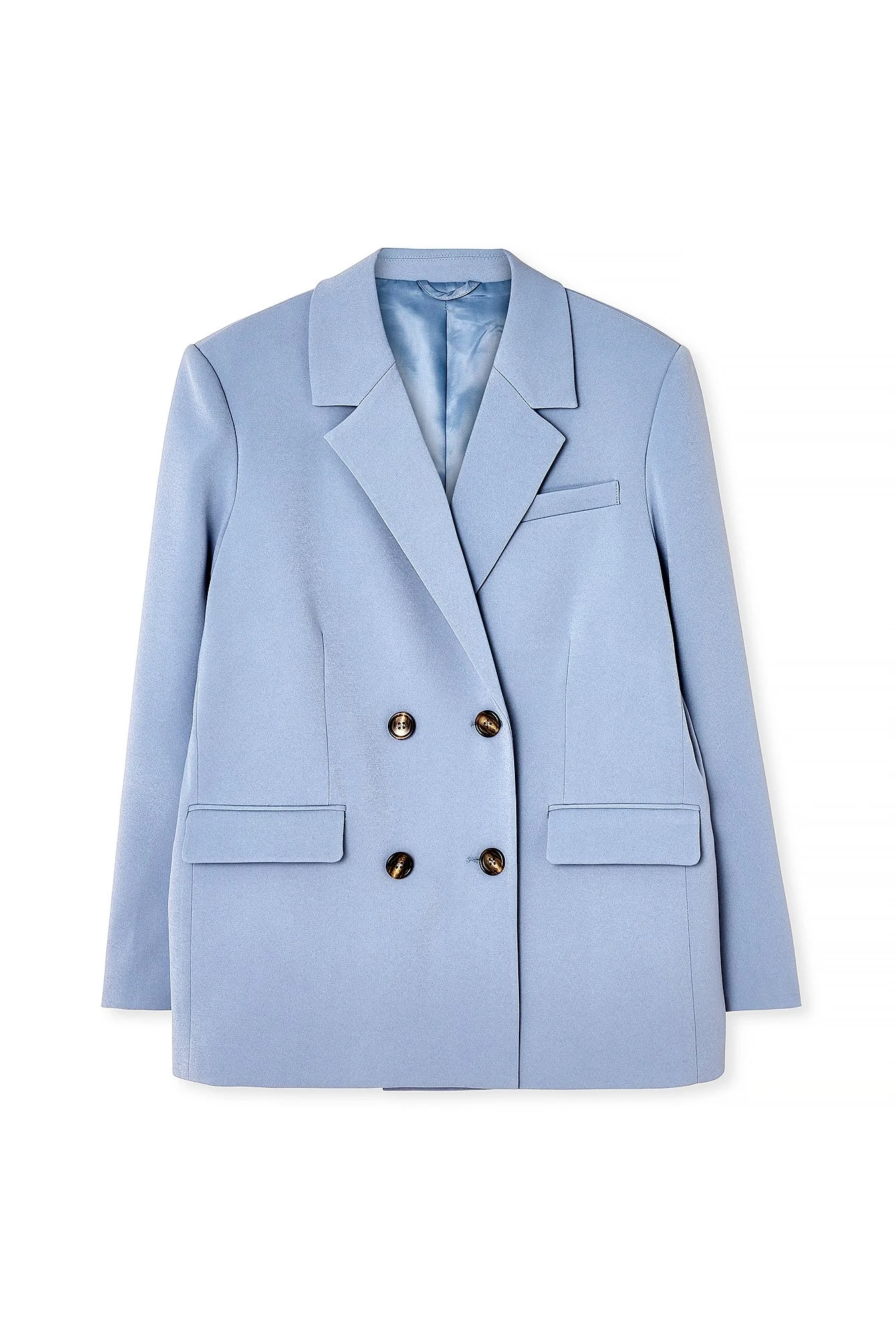 Recycelter zweireihiger Oversize-Blazer