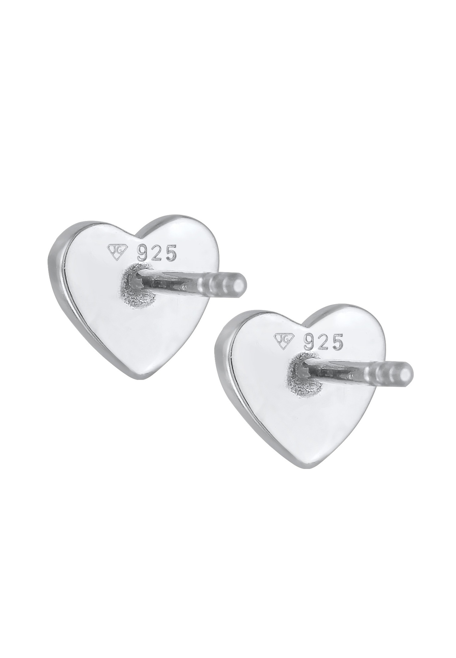 Orecchini a lobo da donna Elli, a forma di cuore martellato in argento sterling 925