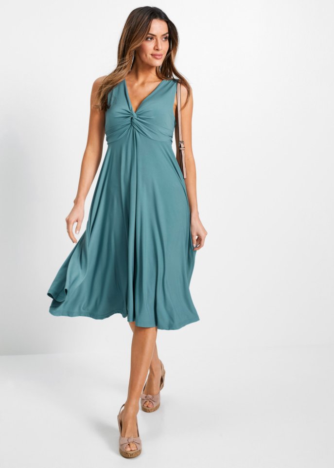 Shirtkleid mit V-Ausschnitt