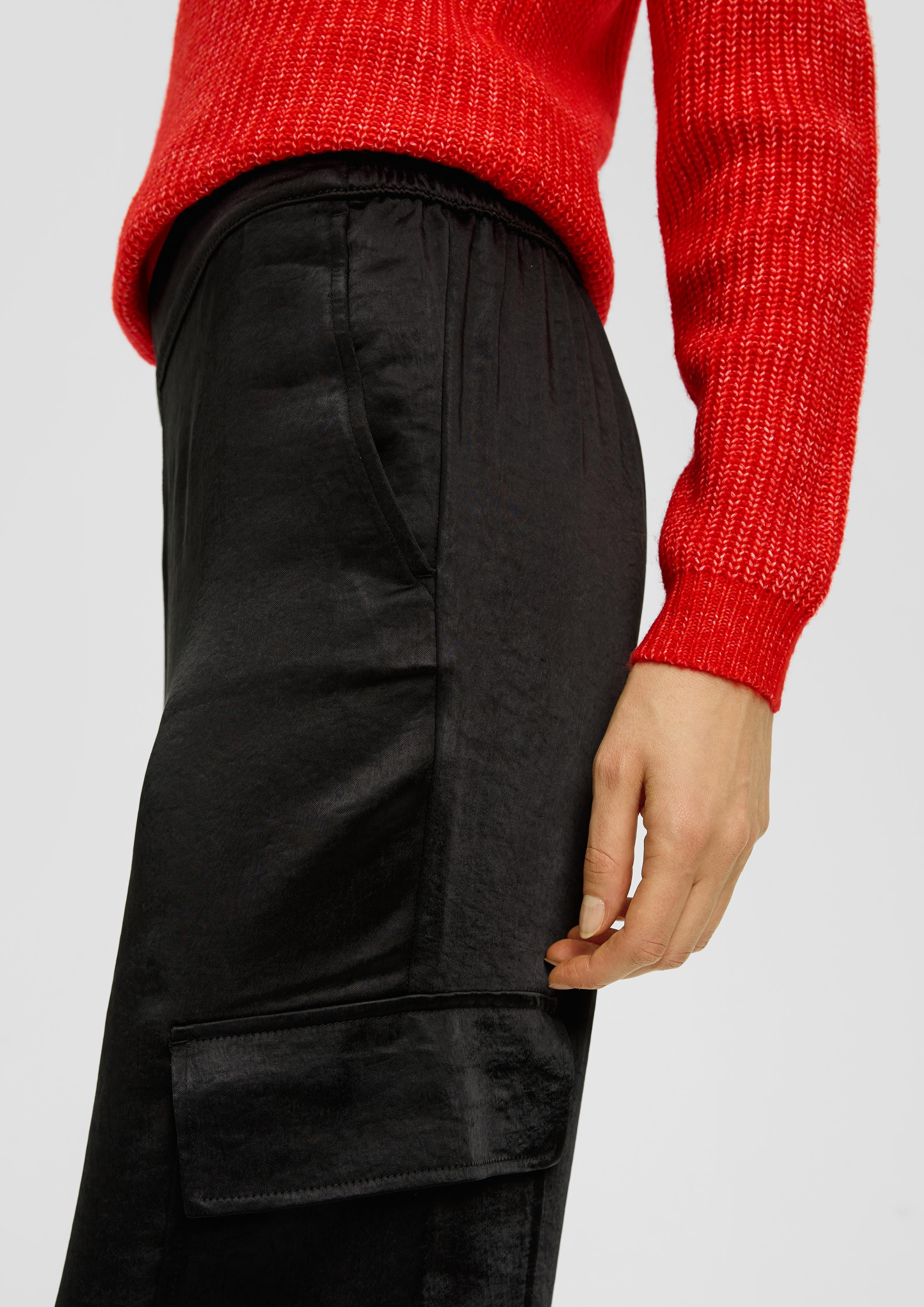 Relaxed: Satin-Hose mit Wide Leg  2152054-9999