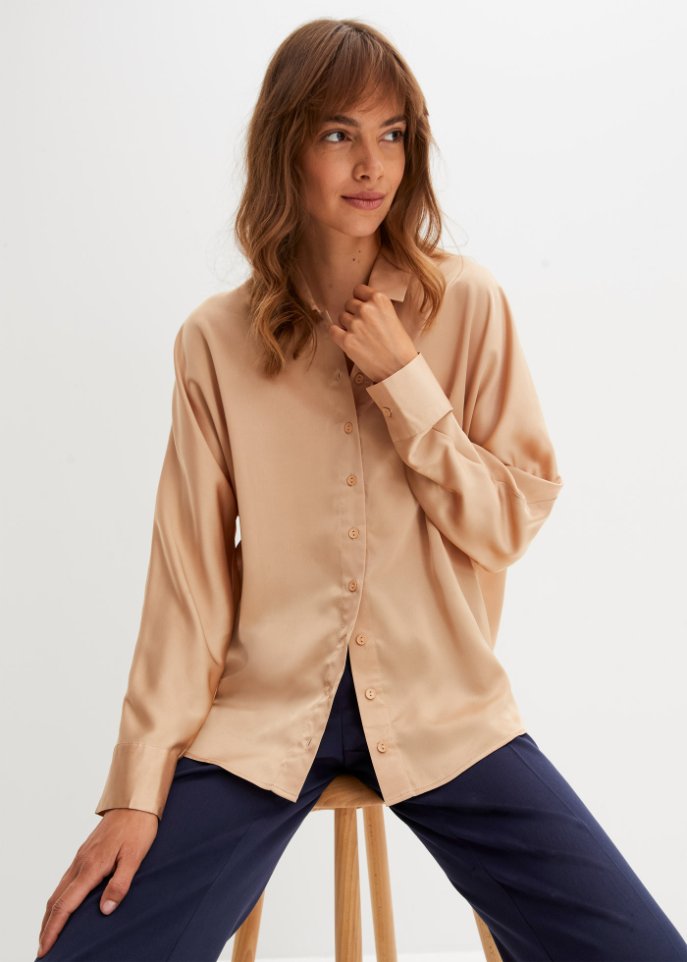 Satin-Bluse