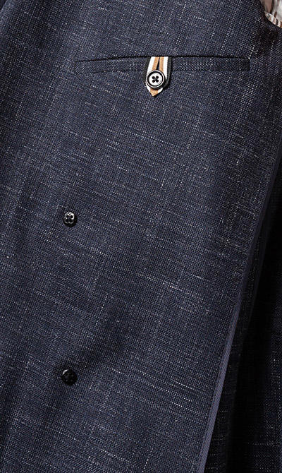 BOSS Black, Anzug, Slim Fit, Schurwolle, dunkelblau meliert