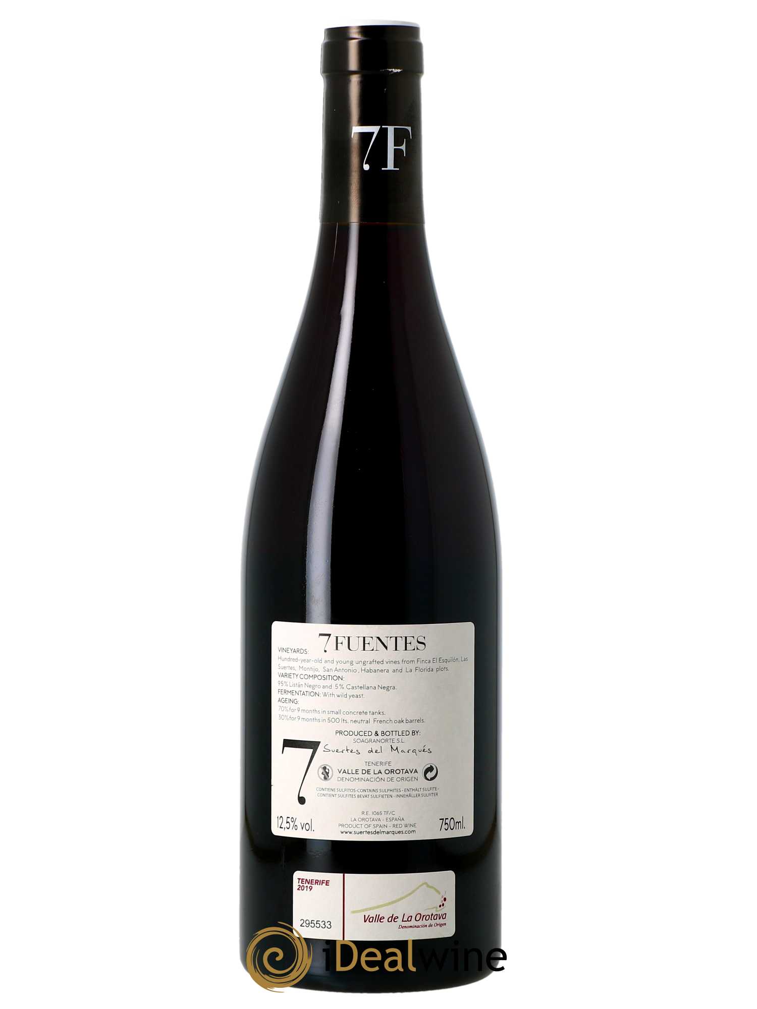 Valle de la Orotava Suertes del Marqués 7 Fuentes  2019 - Lot de 1 Bouteille