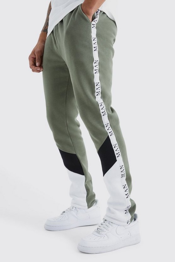 Schmale Slim-Fit Colorblock Jogginghose