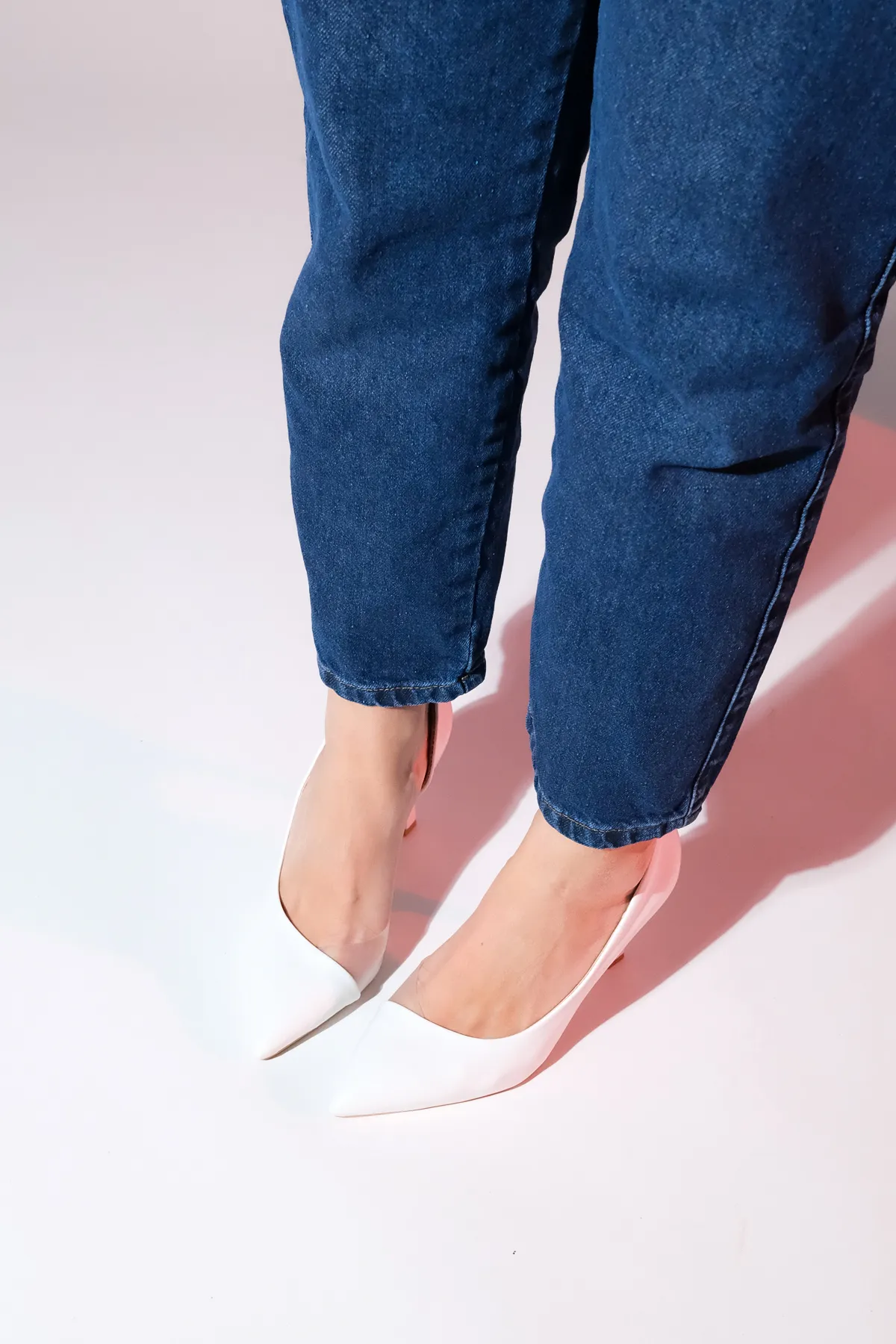 LuviShoes  653 Damenschuhe mit weißem Hautabsatz