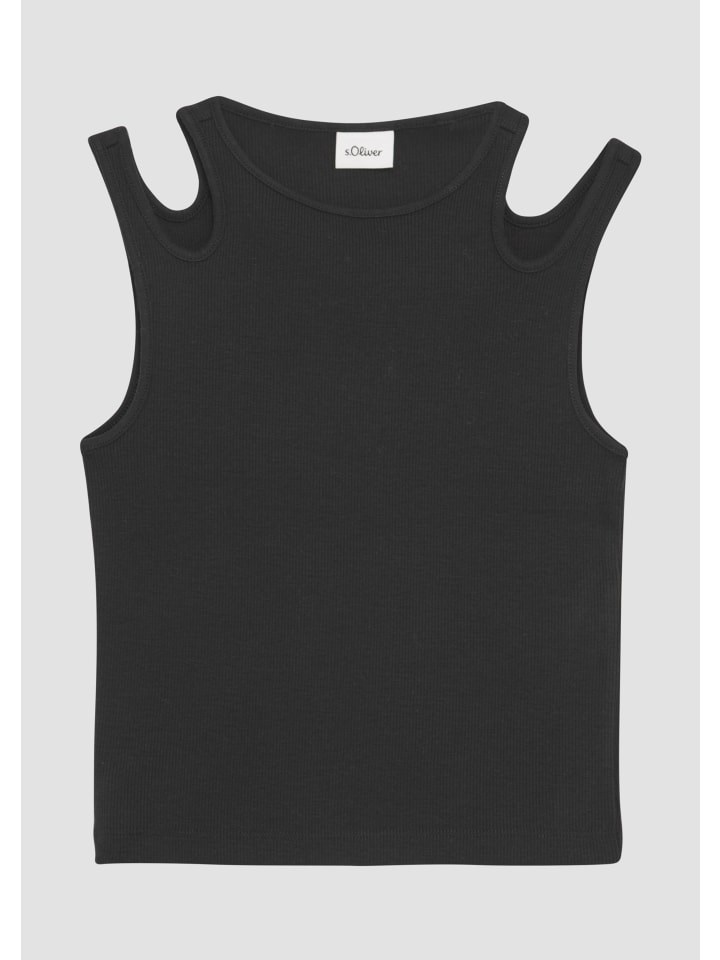 s.Oliver T-Shirt keine Ärmellänge in Schwarz günstig kaufen