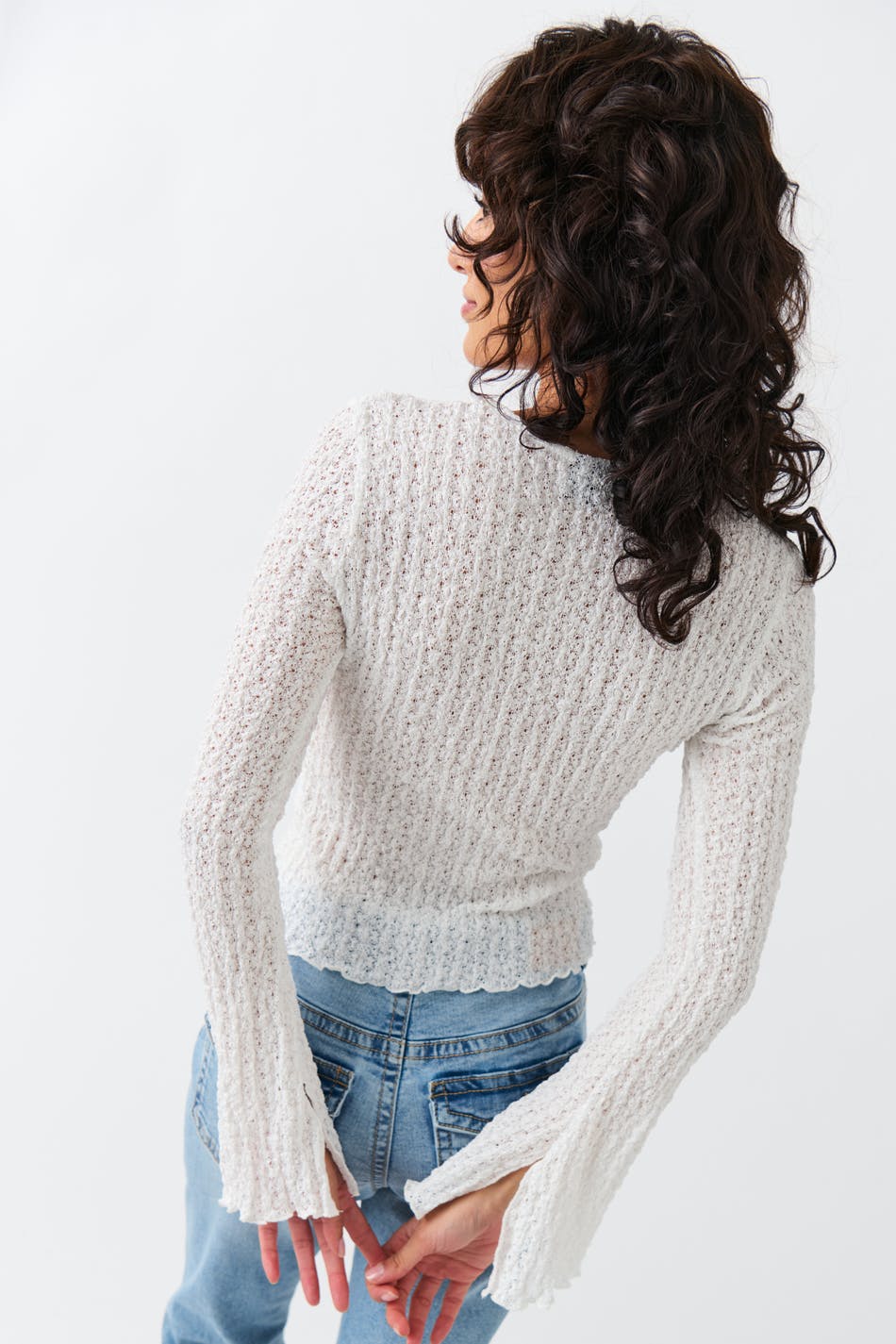 Lace asymmetric top