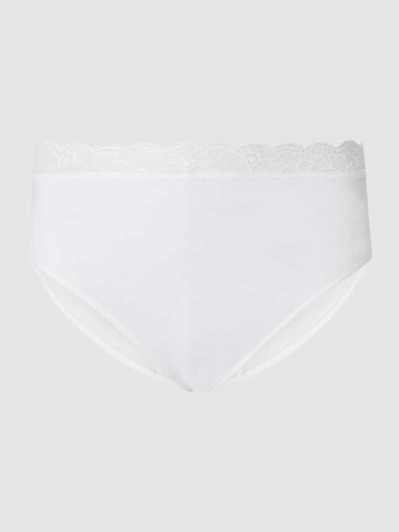 Slip aus Single Jersey Modell 'Cotton Lace' in weiß