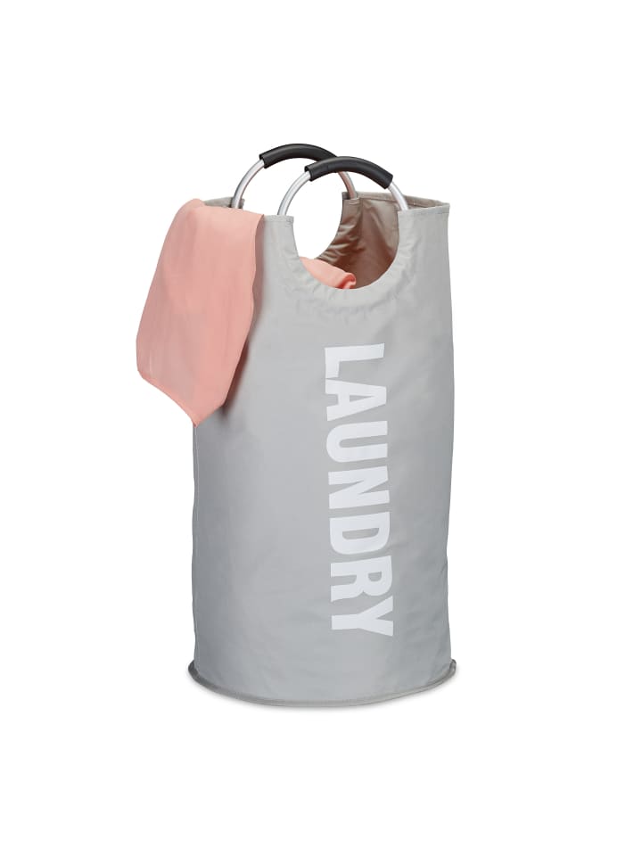 relaxdays Wäschekorb in Grau - (H)70 x Ø 38 cm günstig kaufen onesize