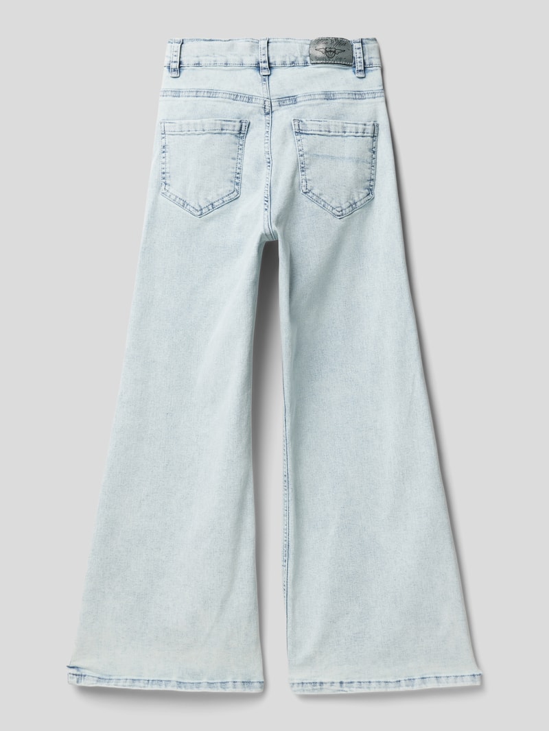 Relaxed Fit Jeans mit Label-Patch Modell 'NORMAL' in hellblau