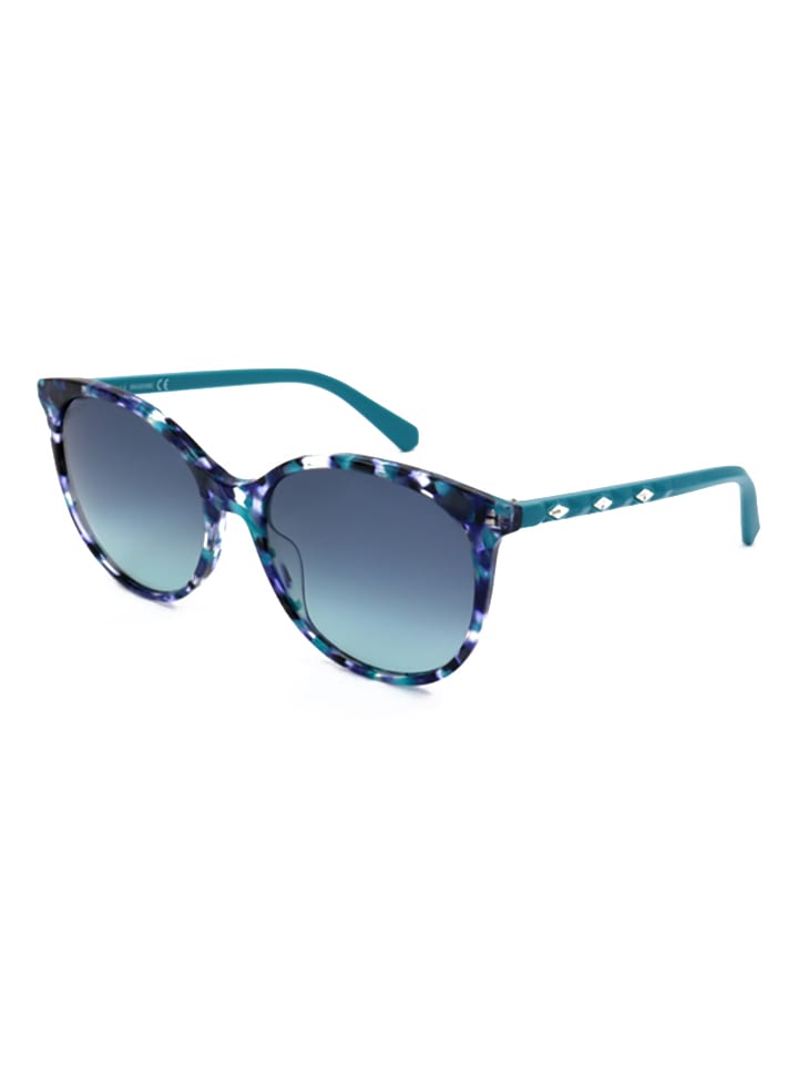 Swarovski Damen-Sonnenbrille in Blau-Türkis günstig kaufen 56