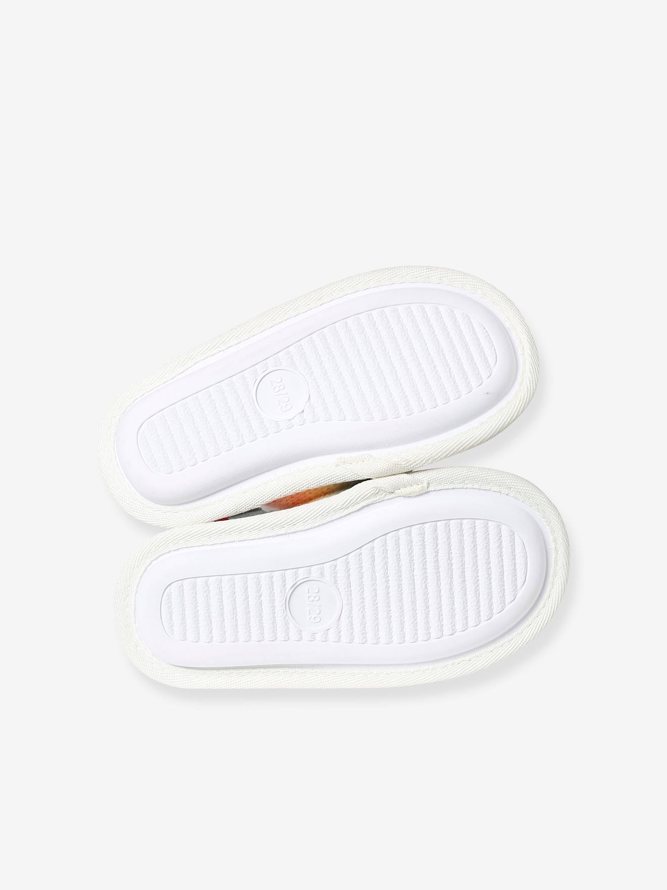 Chaussons mules fourrés en tricot enfant multicolore