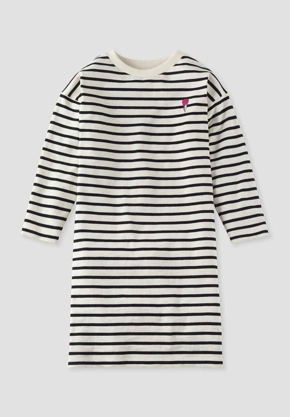 Ringel-Kleid aus reiner Bio-Baumwolle
