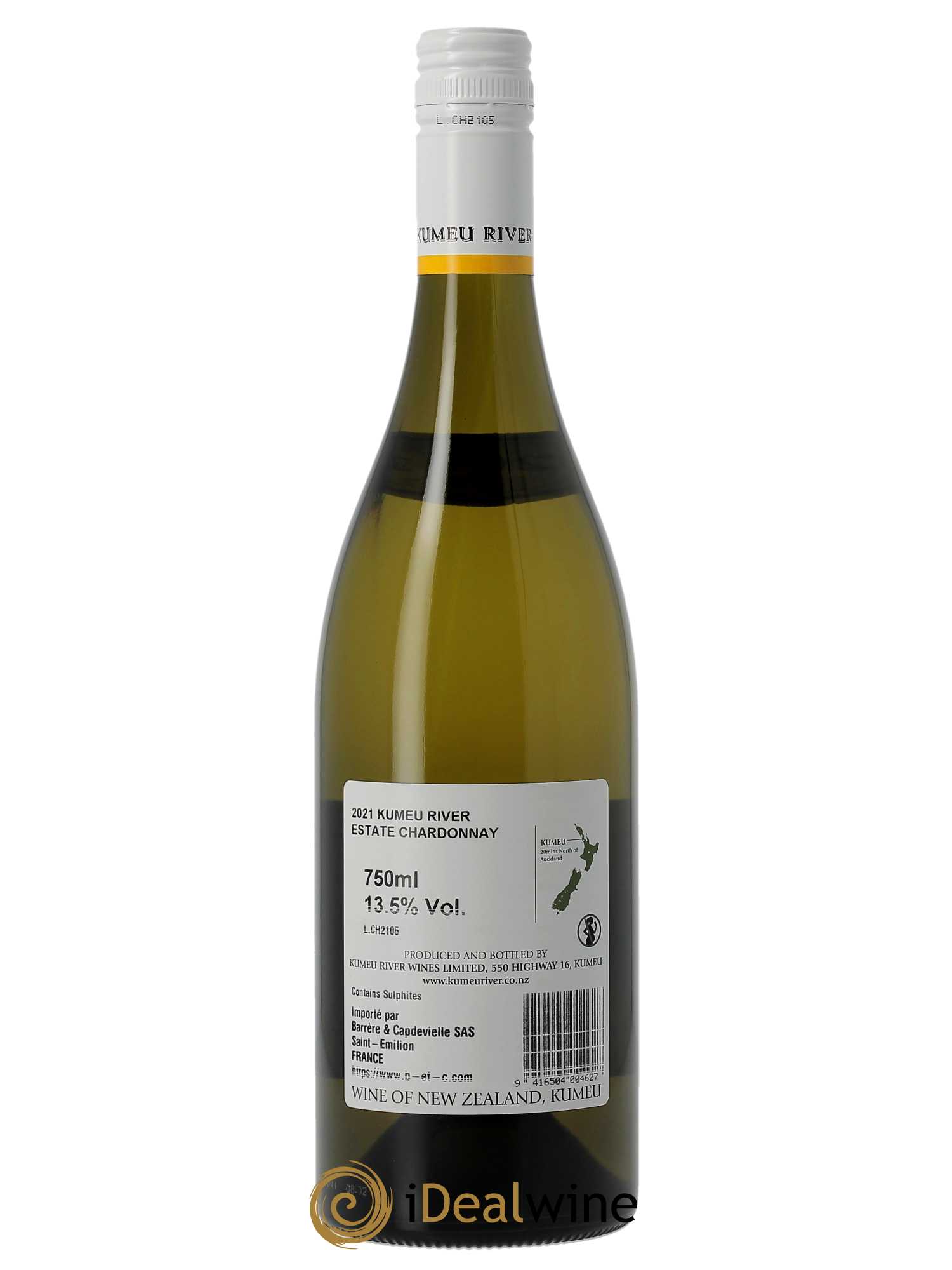 Nouvelle Zélande Kumeu River Estate Chardonnay  2021 - Lot de 1 Bouteille