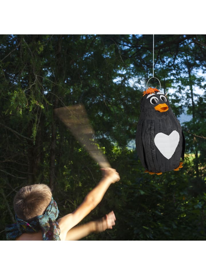 relaxdays Pinata Pinguin in Schwarz günstig kaufen onesize