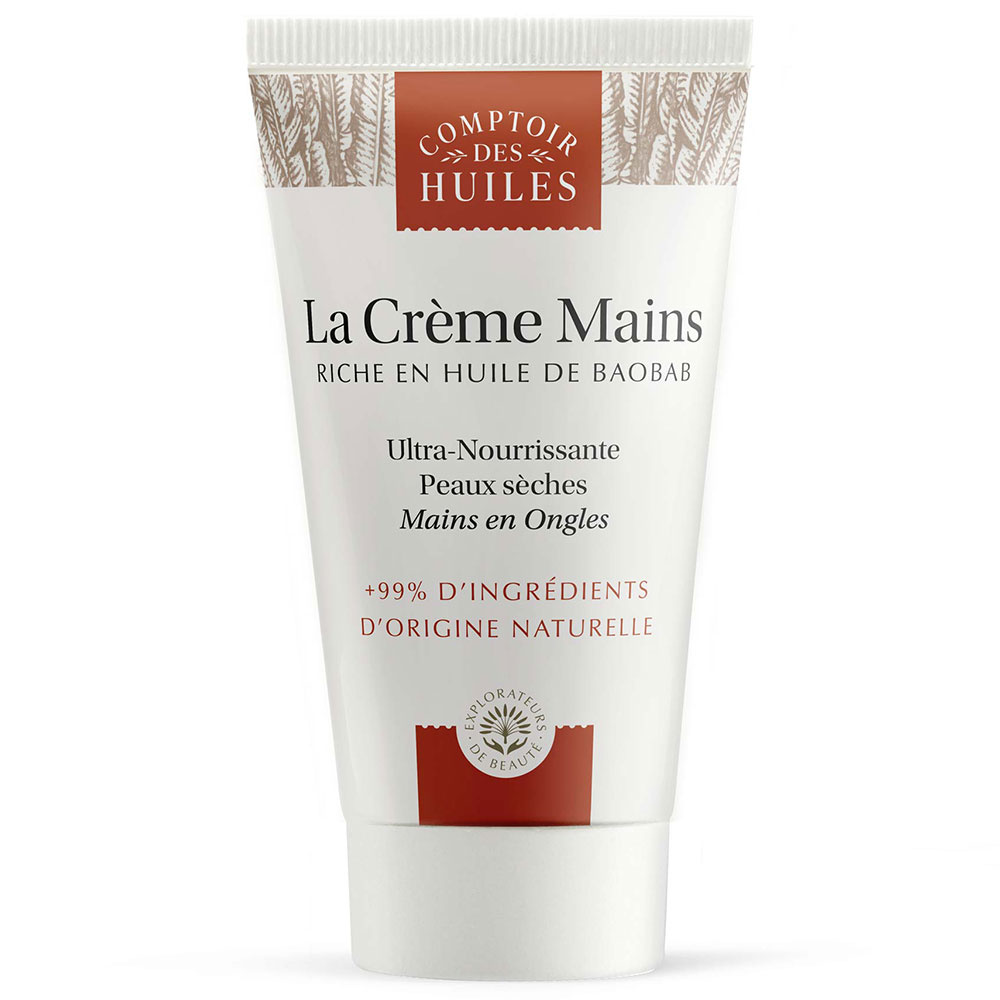 comptoir des huiles Crème Mains bio - Huile de Baobab 50ml en tube Soin
