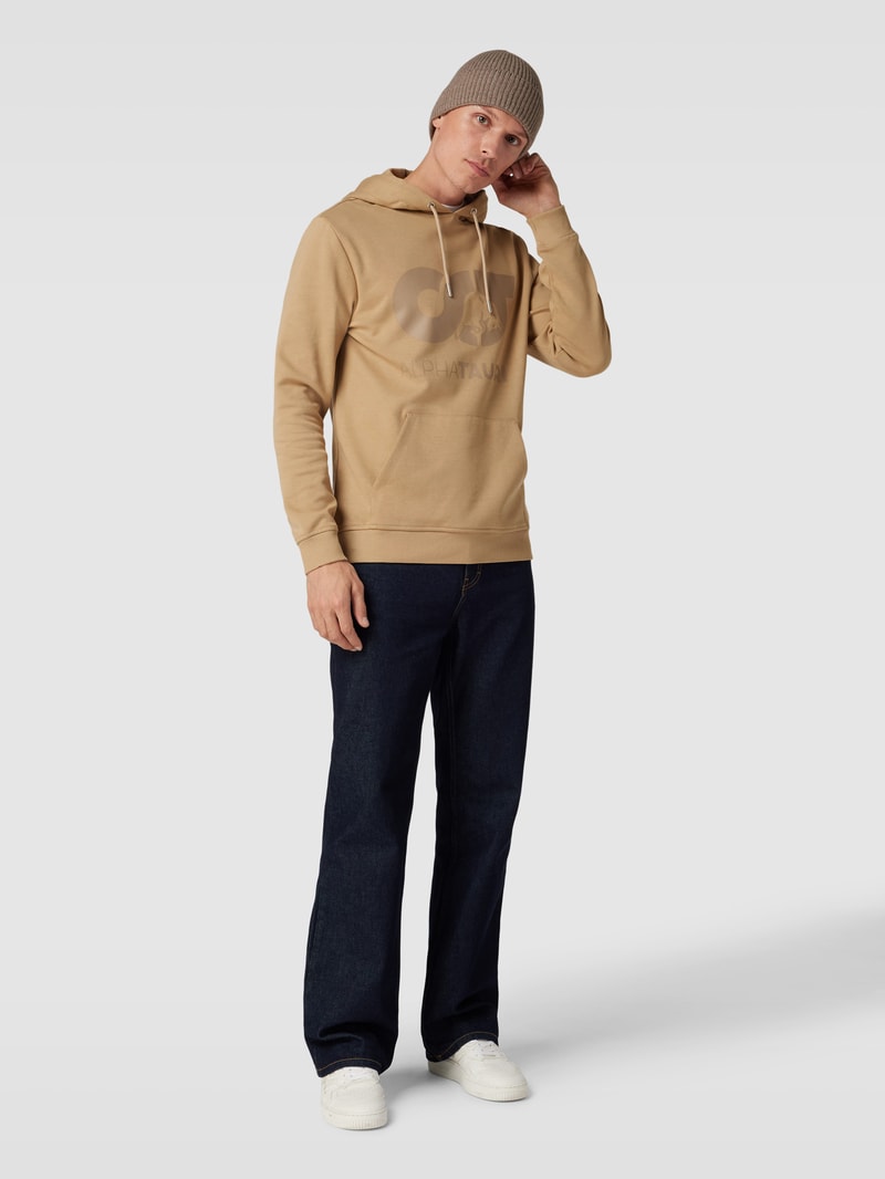 Hoodie mit Label-Print Modell 'SHERO' in beige