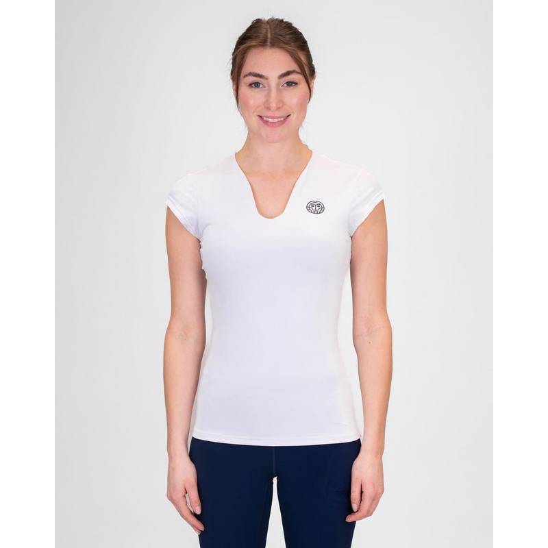BIDI BADU Pure Wild V-Neck Tee Tennisshirt Damen