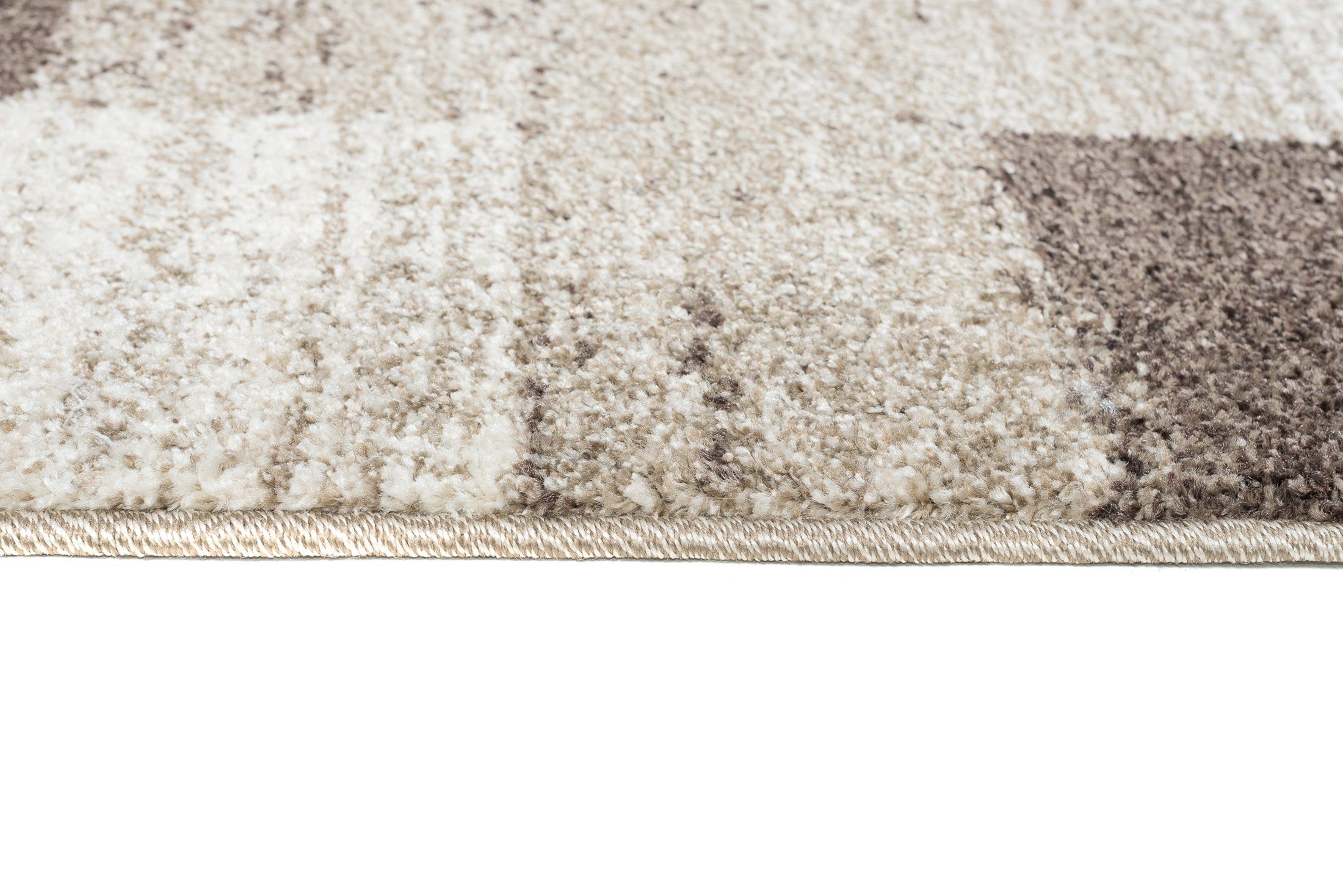 Läufer Läufer Flurläufer Modern für Vorzimmer, Küche - Beige, Mazovia, 100 x 100 cm, Kurzflor, Meterware, Höhe 10 mm, Kurzflor - niedrige Florhöhe