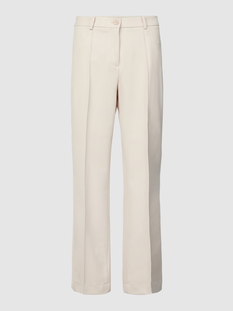 Hose mit Bundfalten in beige