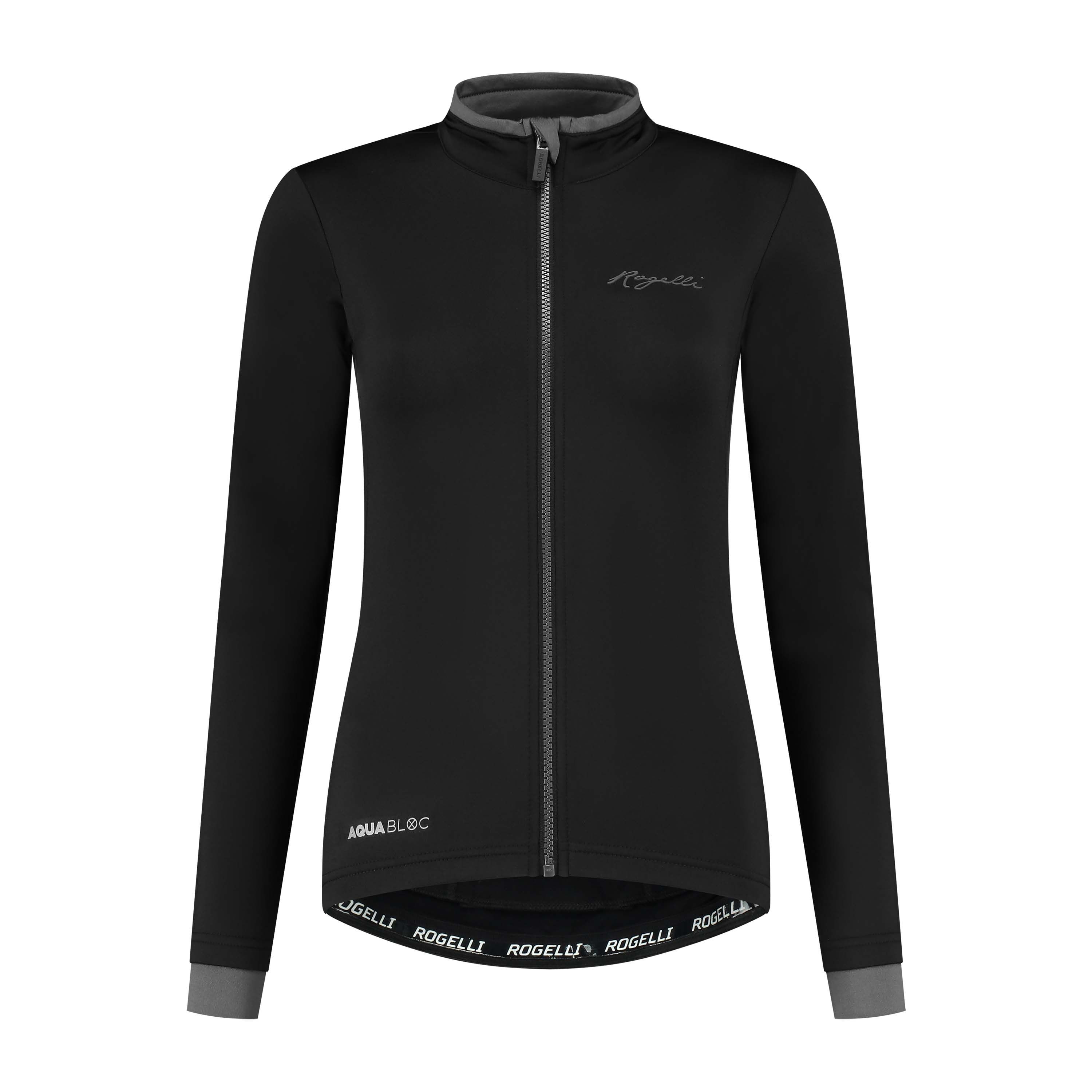 Rogelli Essential Black Damen Langarm-Radtrikot