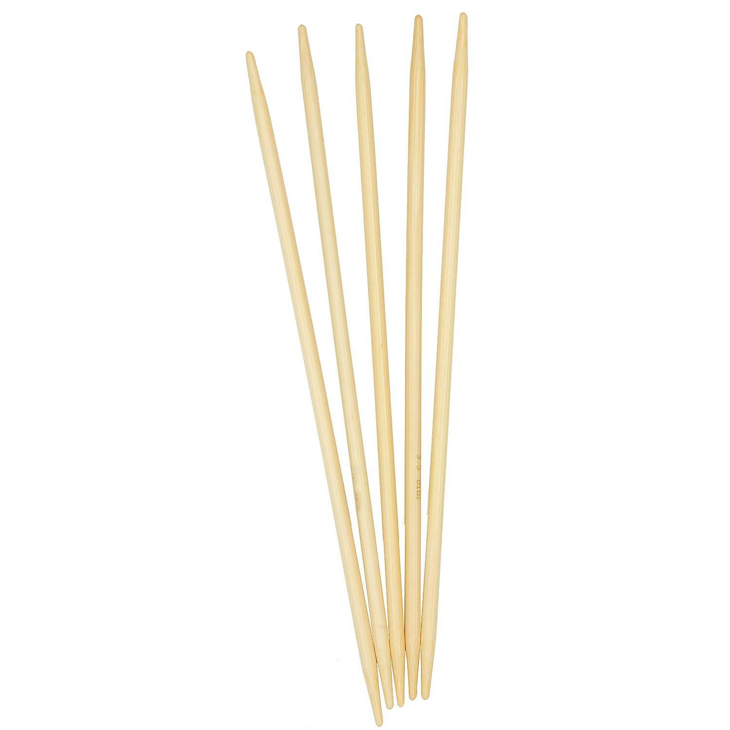 buttinette Strumpfstricknadeln, Bambus, 24 cm