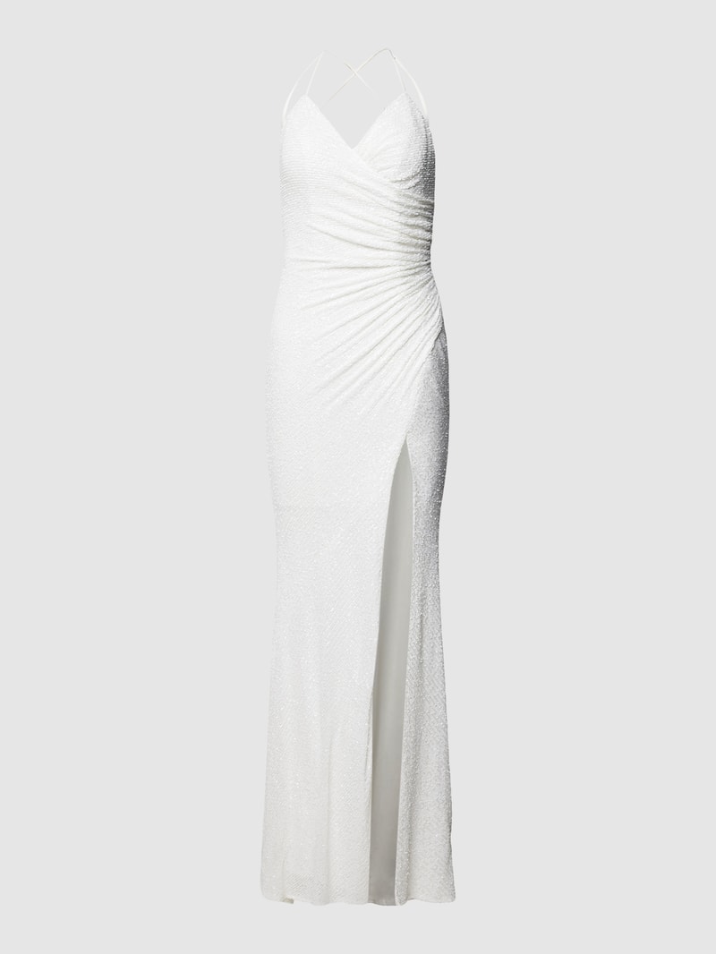 Brautkleid mit Paillettenbesatz in offwhite