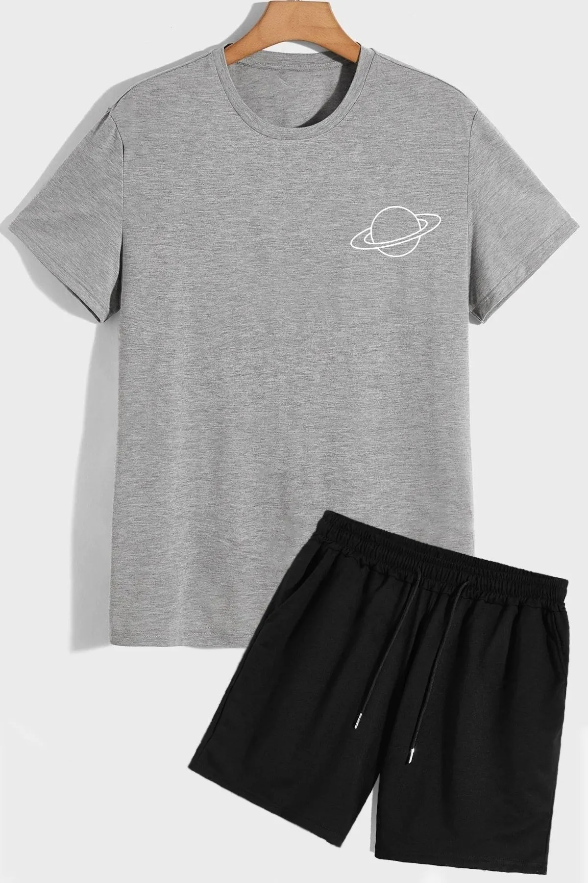 trendypassion  Saturn Shorts T-Shirt-Trainingsanzug-Set