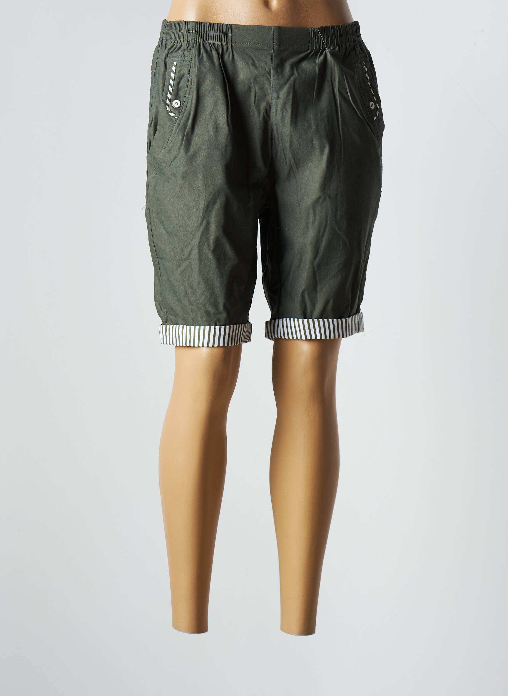 Celia Bermudas Femme couleur vert