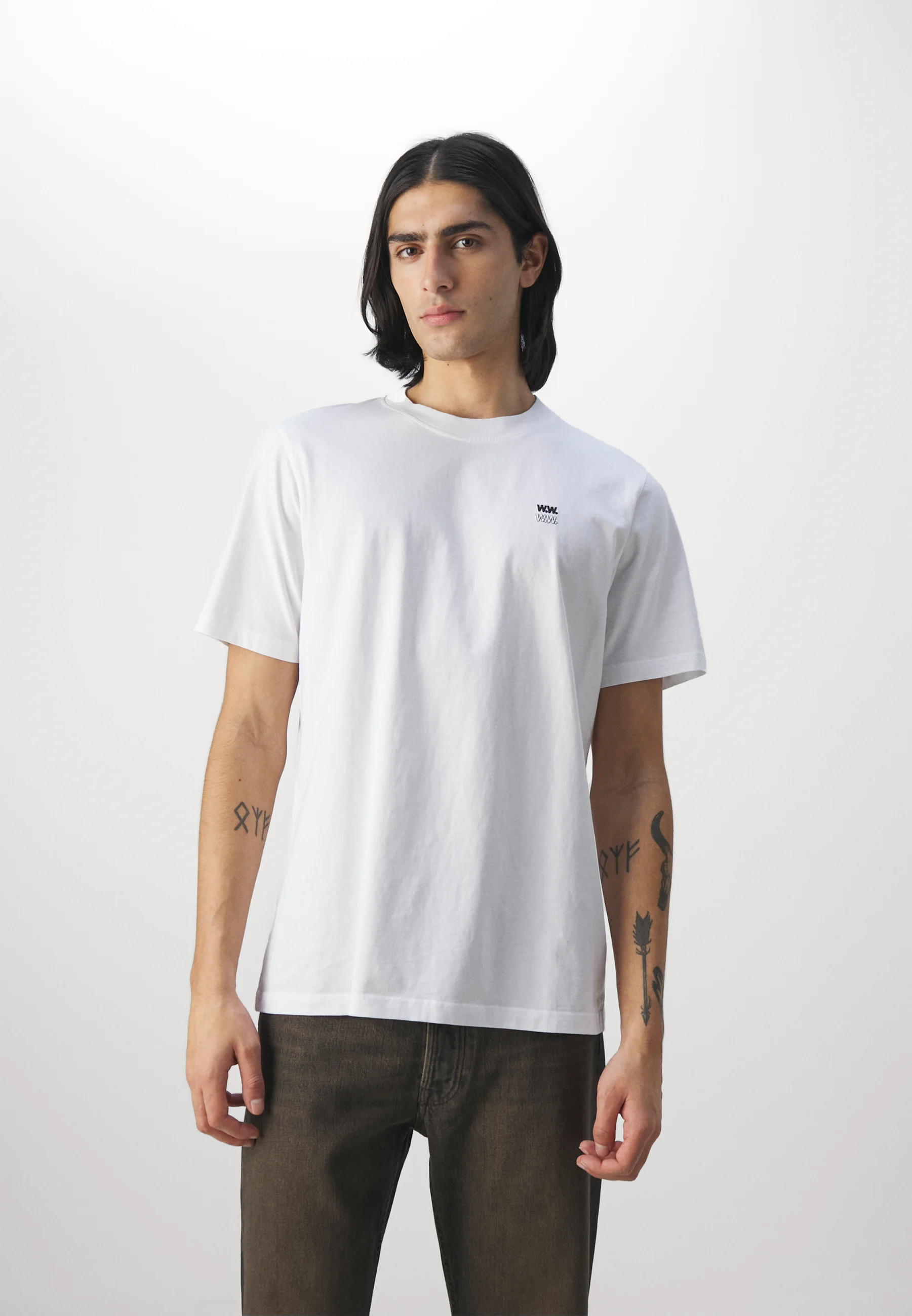 Wood Wood BOBBY DOBLE LOGO - Camiseta básica