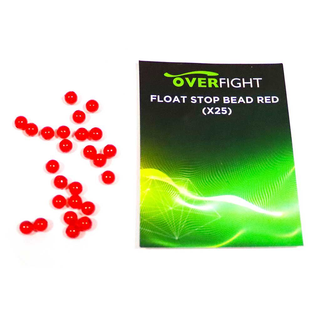 Perles Overfight Float Stop Bead Röd x25
