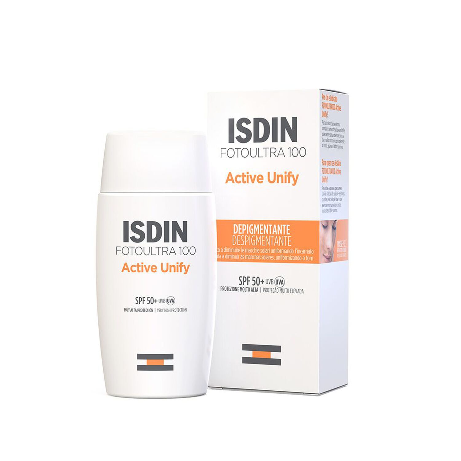 Isdin Active Unify Crème solaire visage dépigmentante SPF50+