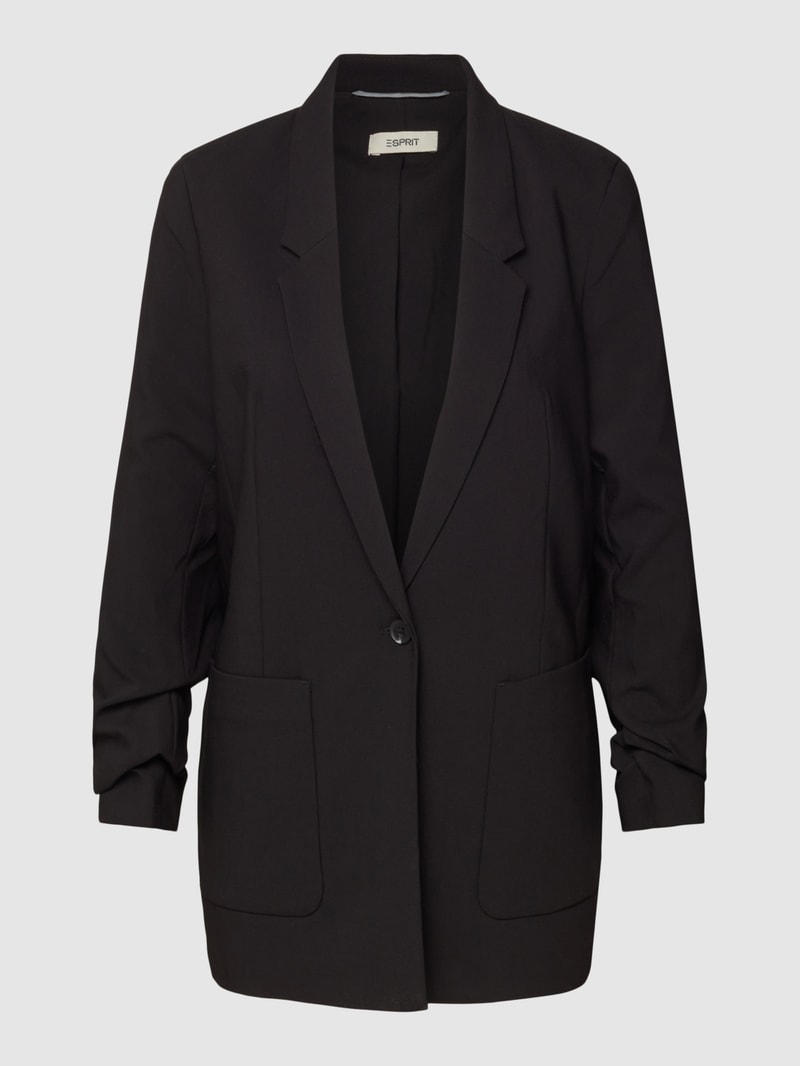 Blazer mit Reverskragen in schwarz
