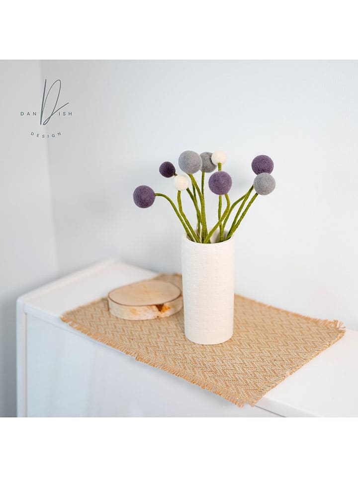 FILZLIG Kunst-Blumenstrauß in Lila/ Hellblau/ Weiß - (H)32 cm günstig kaufen onesize