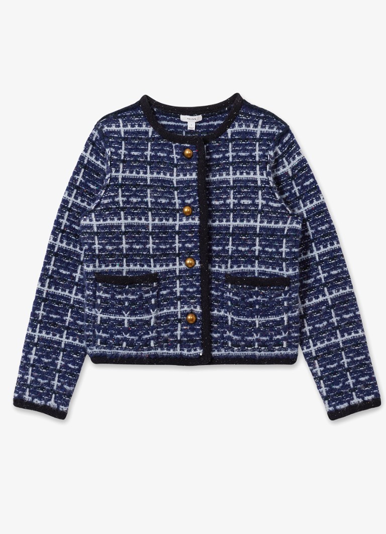 Reiss Felicity paksu neuletakki merinovillasekoitteesta tweed-jäljitelmällä