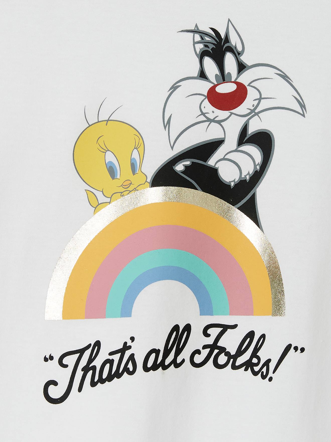 Looney Tunes Kinder T-Shirt LOONEY TUNES Tweety & Sylvester - weiß