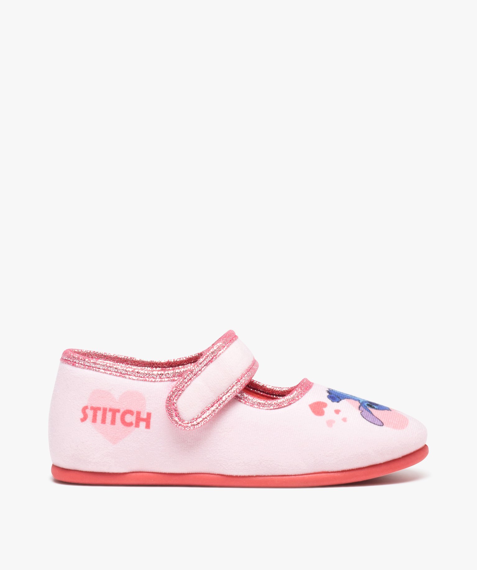 Chaussons fille ballerines imprimées Stitch - DS rose | GEMO