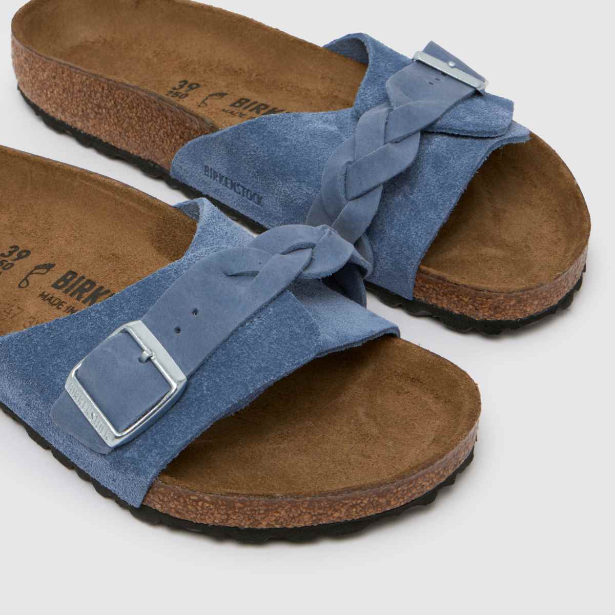 Pleteni sandali BIRKENSTOCK Oita v svetlo modri barvi