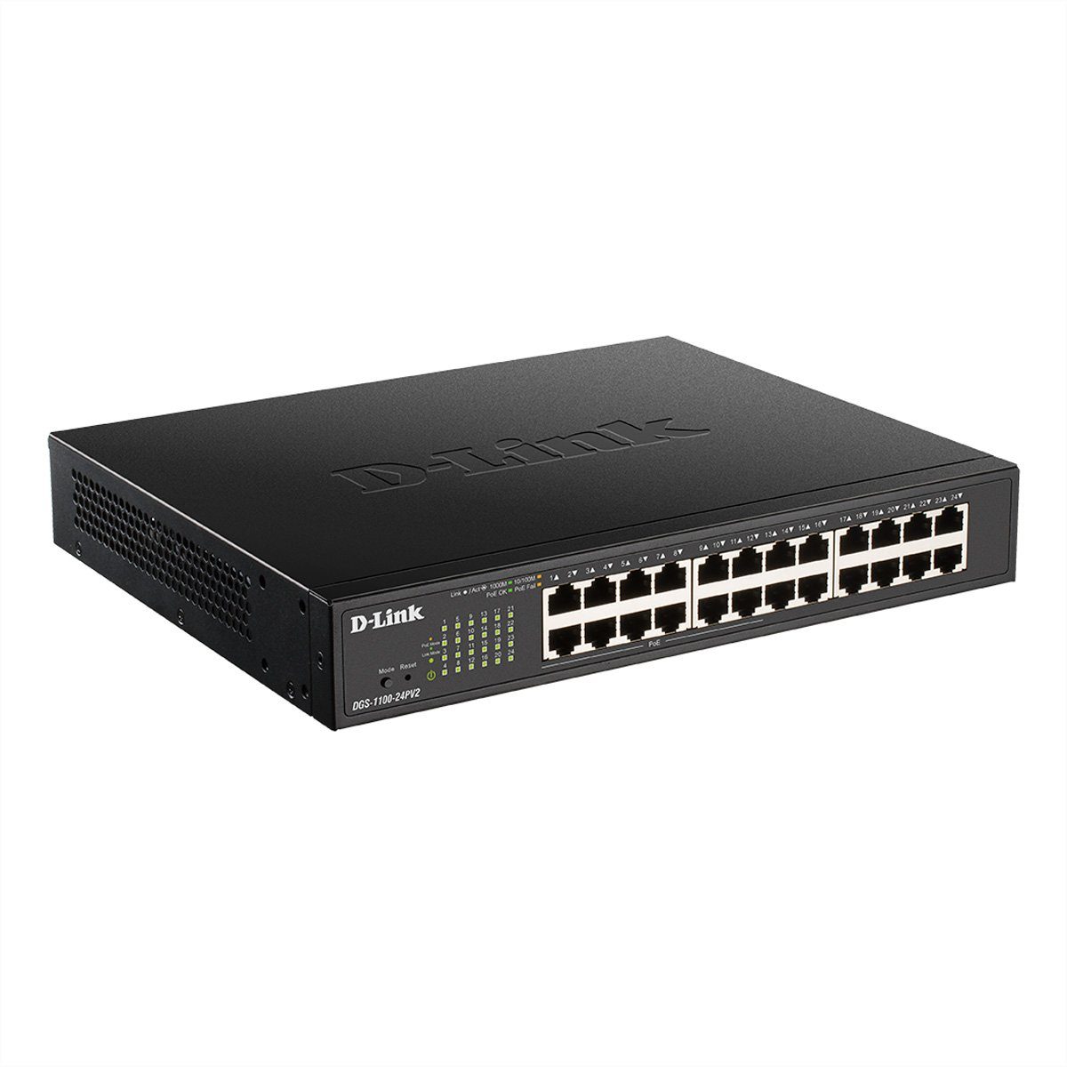 D-Link DGS-1100-24PV2 24-Port PoE Smart Gigabit Switch Netzwerk-Switch