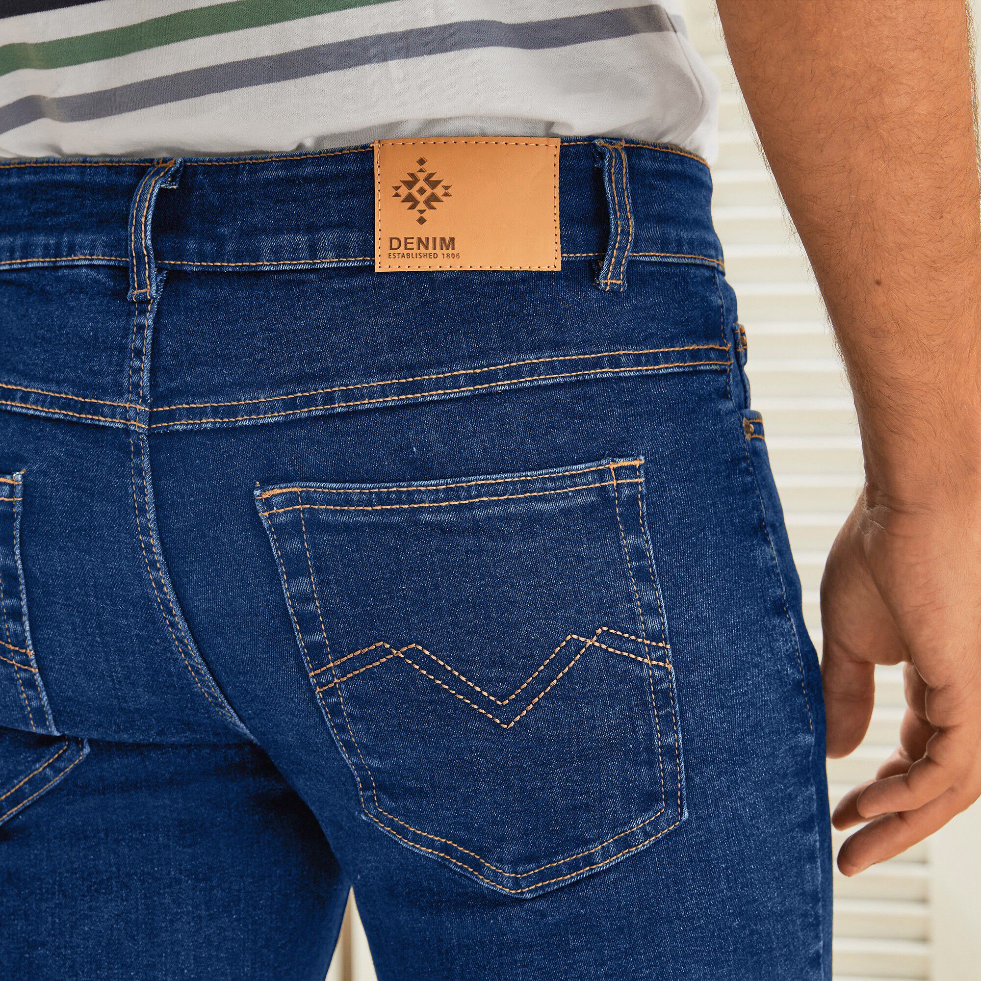 Jean coupe 5 poches extensible coton