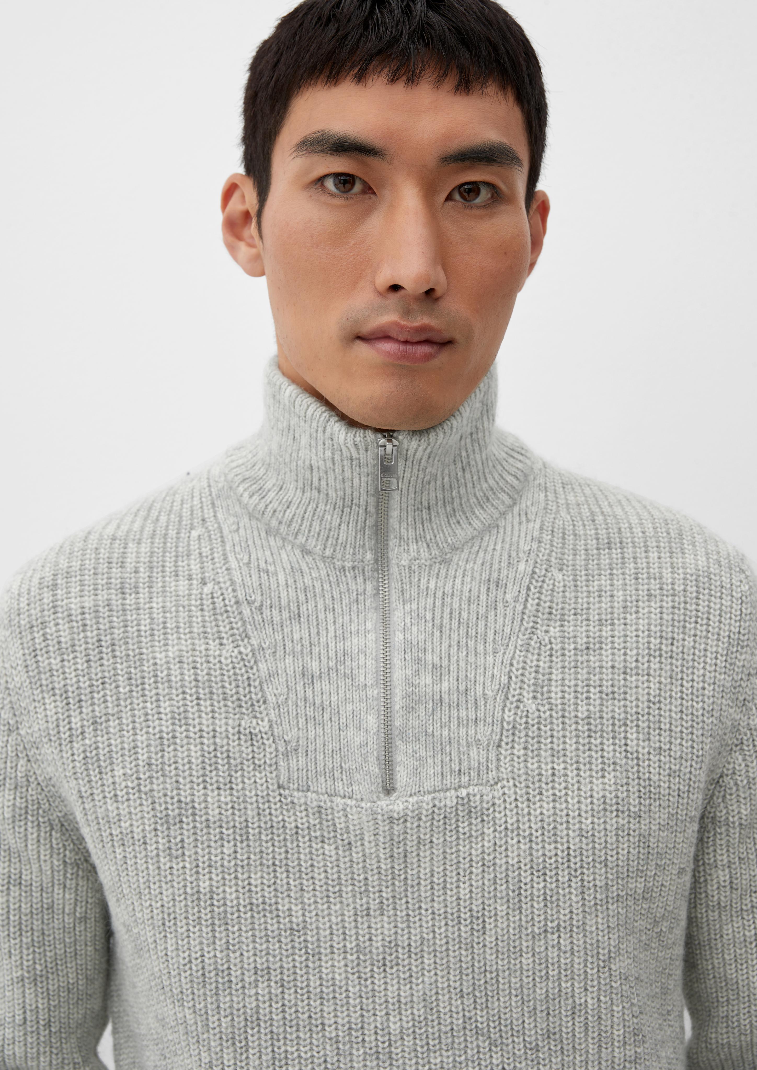 Strickpullover mit Reißverschluss  2124533-94X0