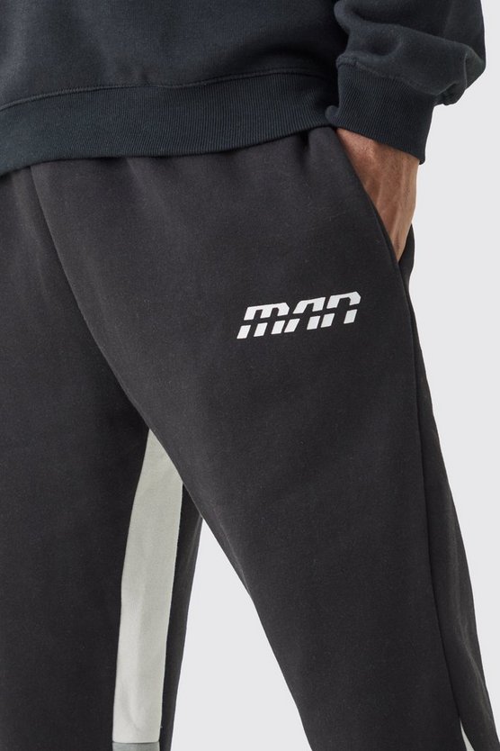 Plus Slim-Fit Colorblock Jogginghose