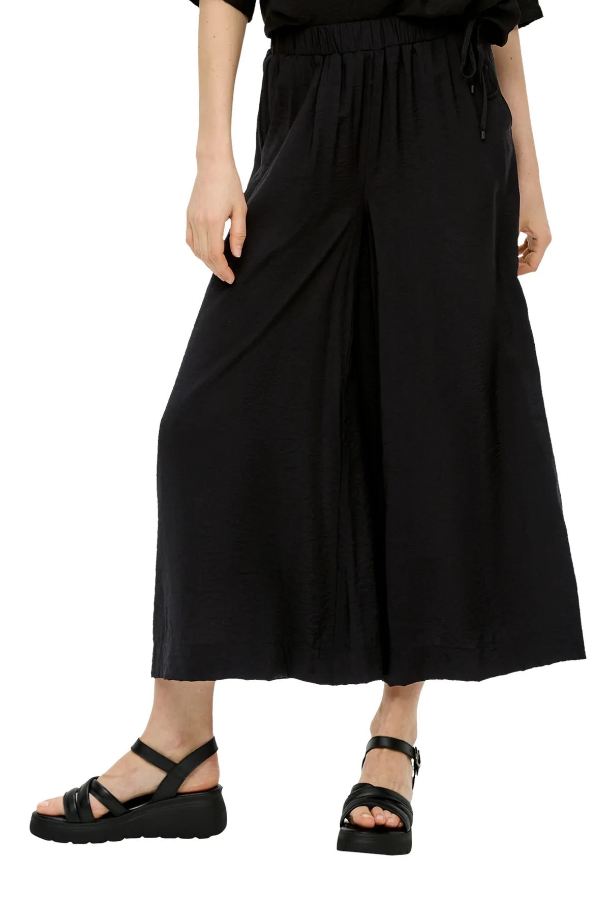 s.Oliver  Culotte mit Eingrifftasche, High rise, Weites Bein