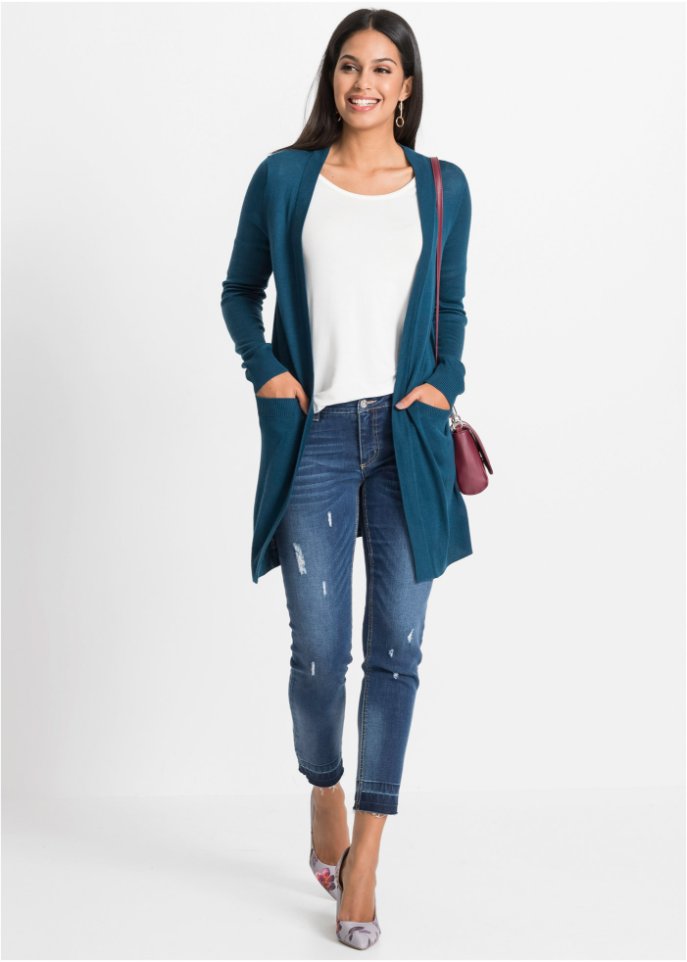 Longstrickjacke