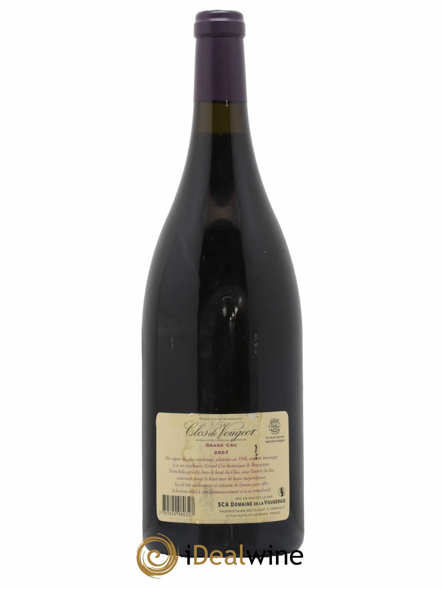 Clos de Vougeot Grand Cru La Vougeraie  2007 - Lot de 1 Magnum
