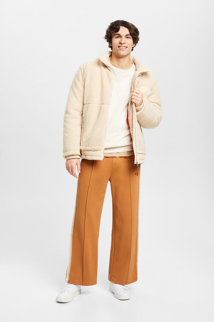 Sherpa-Jacke in abgenähtem Design