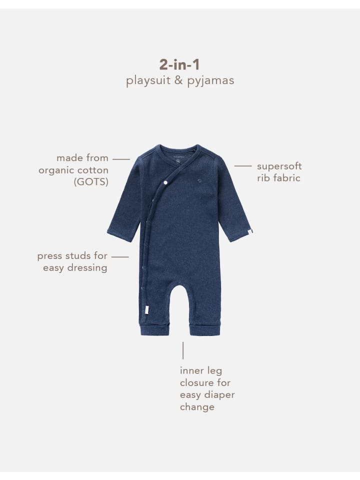 Noppies Strampler Nevis in Navy Melange günstig kaufen