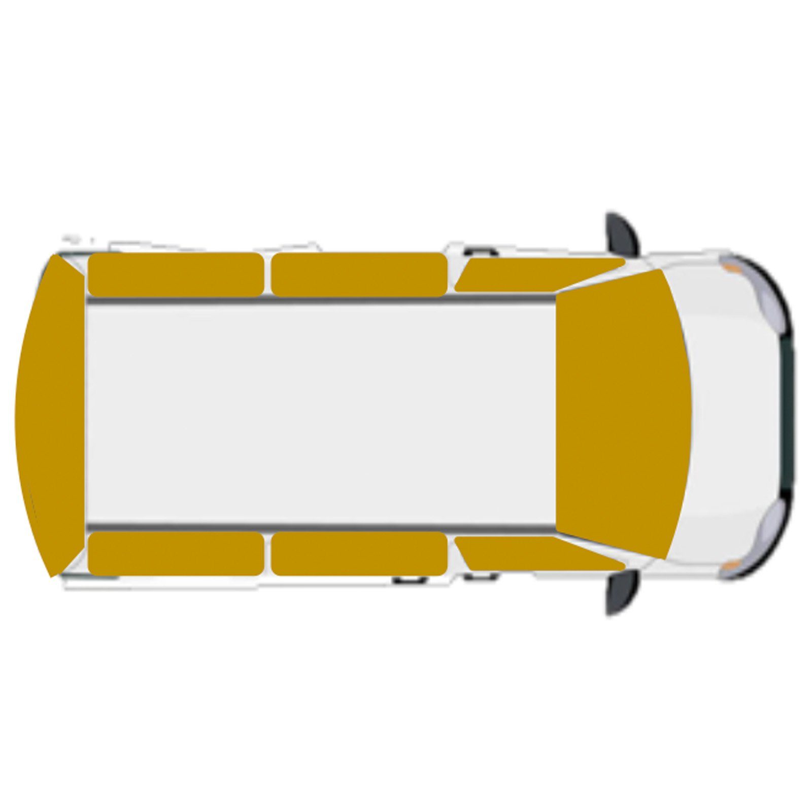 deiwo Frontscheibenabdeckung Thermomatten Komplettset passend für VW T2/T3 1979-1990 8-tlg.