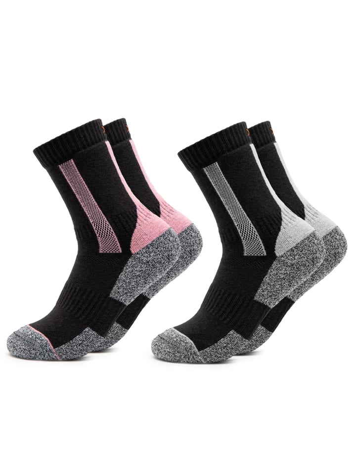 Occulto 2er Pack Wandersocken Gerlinde in Schwarz-Pink günstig kaufen